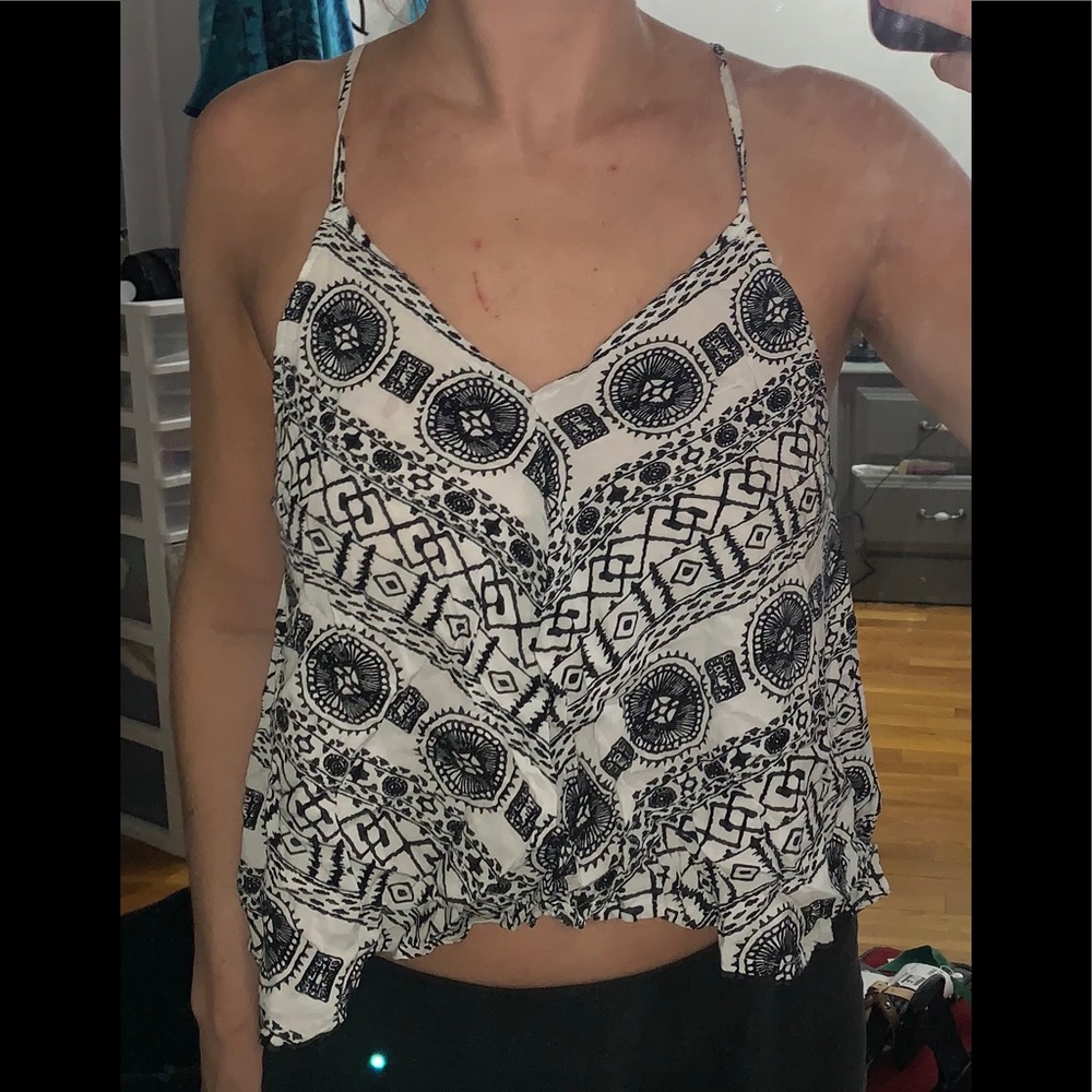 Black and white tank top